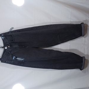 Simple Society High Rise Roll Cuff Balloon Jeans Size 9/29 Faded Black Color